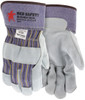 1900_ - 1900L - 50459 - Leather palm industrial gloves pair – MCR Safety Group 1900 with premium A grade split side leather, Kevlar® sewn seams, and 2.75-inch rubberized cuff