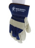 1925_ - 1925L - 117643 - 360 - Leather palm work gloves – MCR Safety Group 1925 Mustang Series – premium grain pigskin leather with 2.5-inch safety cuff for industrial use