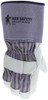 1936_ - 1936L - 123704 - Protective leather work gloves back view – durable fabric back with 4.5-inch rubberized safety cuff for extended wrist and forearm protection