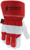1940_ - 1940L - 126479 - Protective leather work gloves back view – breathable fabric back with 2.5-inch safety cuff for comfort and wrist protection during extended wear