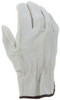 3202_ - 3202L - 23329 - Protective leather work gloves back view – grain cow leather with straight thumb design for flexibility and durability during extended wear