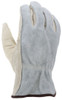 32055_ - 32055L - 22531 - Protective leather work gloves back view – split leather back with keystone thumb design for flexibility and comfort during extended wear