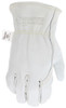 3224_ - 3224L - 30876 - Protective leather work gloves back view – premium grain leather with wing thumb and rolled hem for comfort, flexibility, and durability