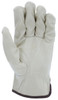3401_ - 3401L - 27266 - Leather grip gloves palm view – grain pigskin leather enhances durability, flexibility, and grip for material handling applications