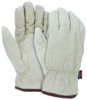 3450_ - 3450L - 968 - Insulated leather driver gloves pair – MCR Safety Group 3450 with premium A grade grain pigskin leather and red fleece lining for winter work tasks