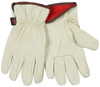 3450_ - 3450L - 28046 - View of the 3450 leather work gloves showing the fleece red lining on the inside