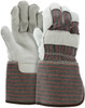 1933_ - 1933L - 145180 - Leather palm industrial gloves pair – MCR Safety Group 1933 with C+ grade grain leather and 4.5-inch rubberized gauntlet cuff for general work tasks