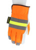 36111_ - 36111L - 31027 - 360 - High visibility leather driver work gloves – MCR Safety Group 36111 Luminator® with premium goatskin palm and reflective safety striping