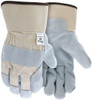 1500K_ - 1500KL - 123651 - Pair of MCR Safety Group 1500K leather palm work gloves with select split shoulder leather and 2.5-inch rubberized safety cuff