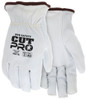 3601K_ - 3601KL - 123826 - Pair of Premium white goatskin gloves with Kevlar liner, reinforced with Kevlar thread, shirred elastic back, and straight thumb