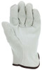 32013_ - 32013L - 23273 - Leather grip gloves palm view – grain cowskin leather enhances abrasion resistance and grip for material handling applications