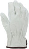 32013_ - 32013L - 23271 - Protective leather work gloves back view – grain cow leather with straight thumb design for flexibility and comfort during extended wear