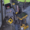 N96790_ - N96790L - 3404 -Worker wearing 15‑gauge nylon‑spandex gloves with BNF/NFT coating while using a tool belt, showing strong grip, dexterity, and flexibility