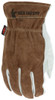 VP3204_ - VP3204L - 30618 - Protective leather work gloves back view – split leather back with Kevlar® stitching and keystone thumb for durability and comfort