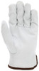 36133_ - 36133L - 23921 - Leather grip gloves palm view – grain goatskin leather enhances dexterity, durability, and grip for material handling applications
