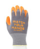96790HVI_ - 96790HVIL - 7789 - 360 - High visibility work gloves – MCR Safety Group 96790HVI NXG® – 15-gauge gray nylon shell with hi-vis orange BNF coated palm and fingertips