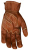 MU3624_ - MU3624L - 3285 - Leather grip gloves palm view – double palm goatskin with wing thumb enhances durability, flexibility, and grip for heavy-duty applications
