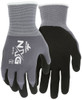 967315_ - 967315L - 2637 - Grip work gloves pair – MCR Safety Group 967315 with a gray nylon shell and sandy foam nitrile coating for all-day comfort and handling performance