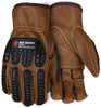 36336_ - 36336L - 13230 - Impact resistant back, leather driver gloves pair – MCR Safety Group 36336 with select goatskin leather, Oil Block Technology, and Level 1 protection