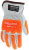 36136_ - 36136L - 48475 - Impact resistant work gloves back view – hi-vis orange TPR protection with shirred elastic back and keystone thumb for comfort and safety