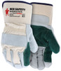 16012K_ - 16012KL - 38760 - Double leather palm industrial gloves pair – MCR Safety Group 16012K with premium split side leather, full lining, and 2.5-inch rubberized cuff for tough jobs