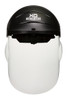 104 - 104 - 3724 - Black molded headgear with clear polycarbonate adjustable face shield 