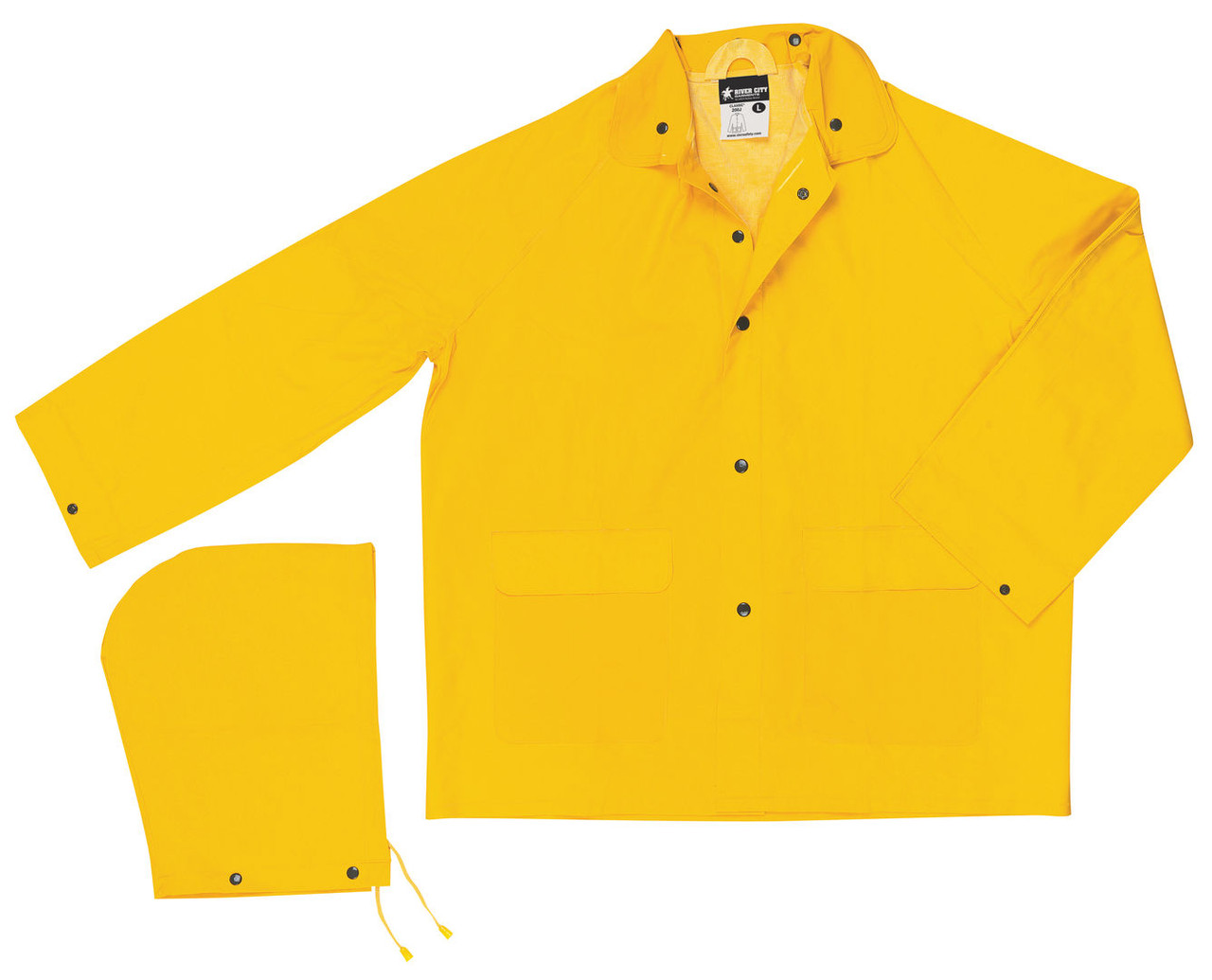 200J - Yellow Waterproof PVC Rain Jacket