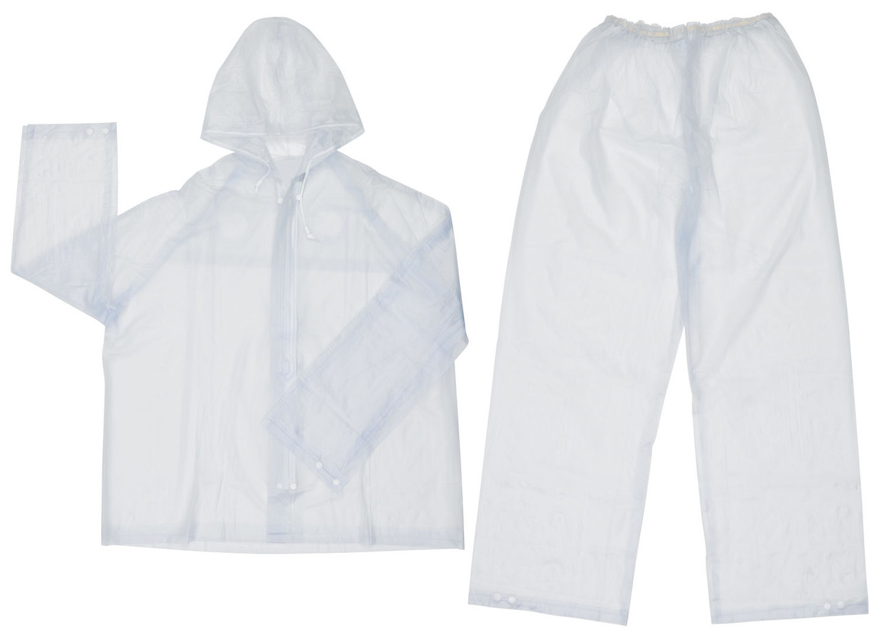 O722 - 2 Piece Clear Waterproof Rain Suit