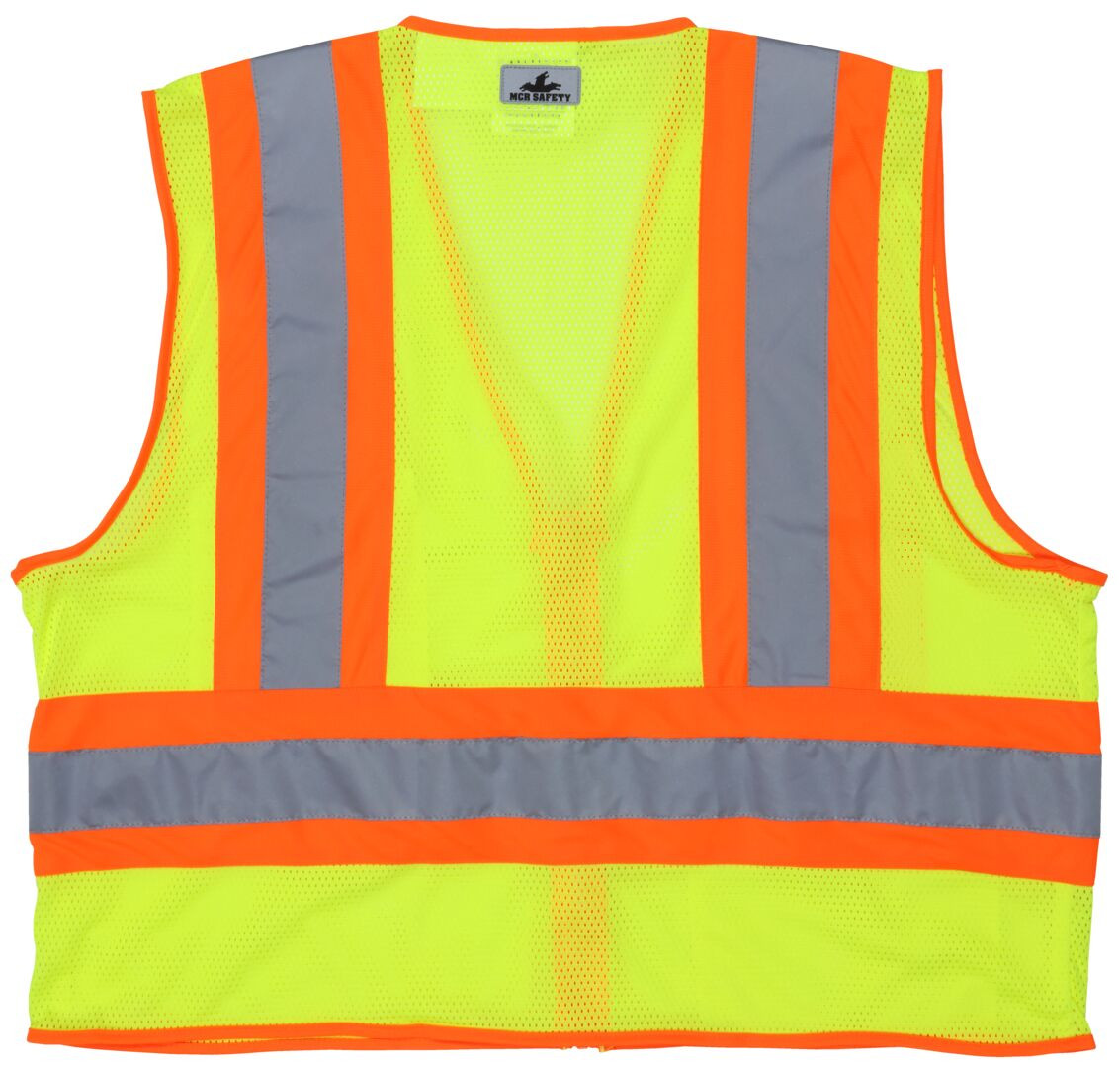 WCCL2LFR - Class 2 Fluorescent Lime Mesh Safety Vest