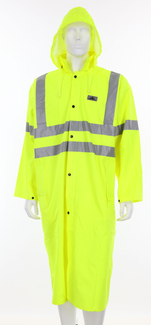 518C - Class 3 Hi Vis Lime Waterproof Raincoat