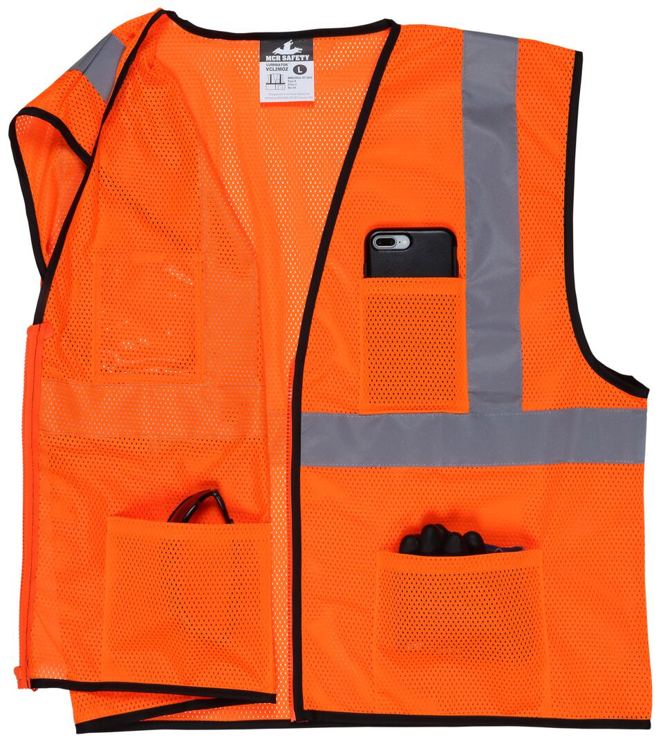 VCL2MOZ - Class 2 Mesh Orange Safety Vest