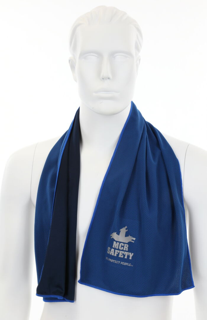CGT13 - Blue Microfiber Cooling Towel with Container