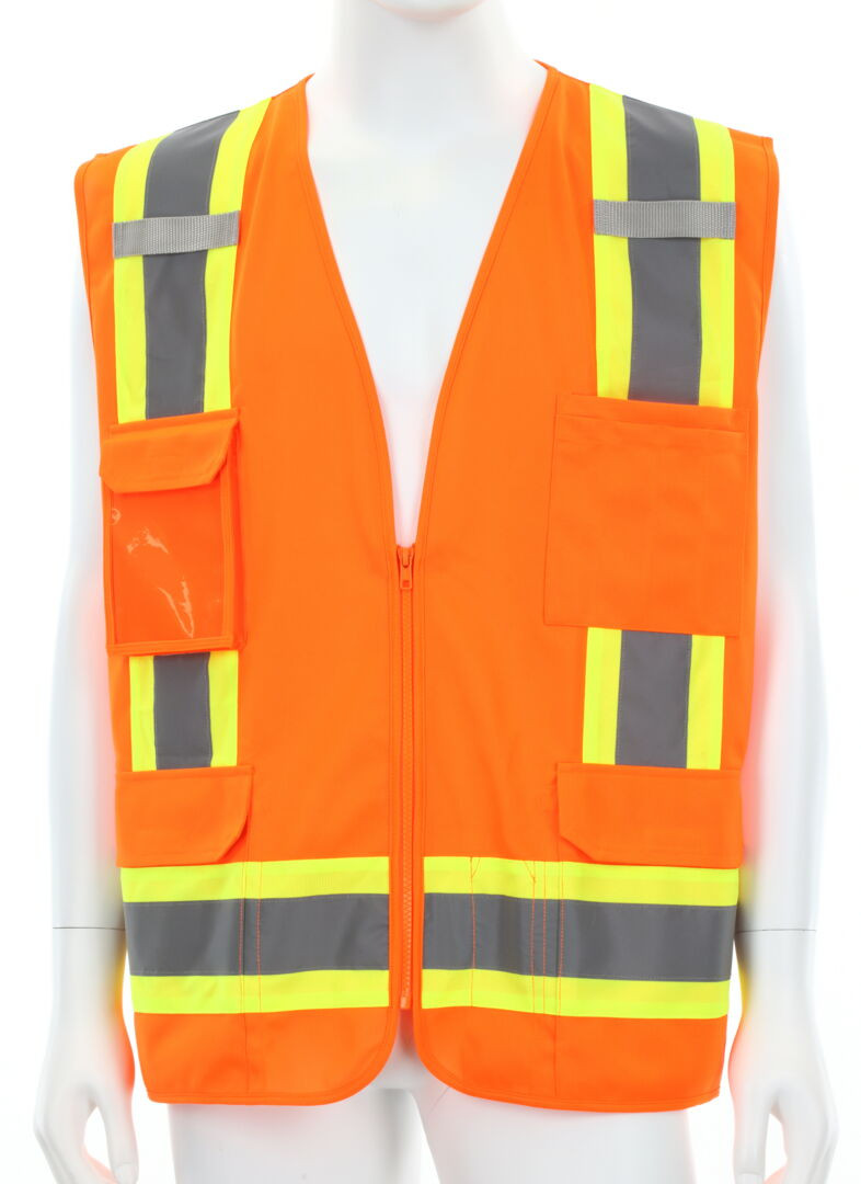 V2100 - Class 2 Hi-Visibility Orange Safety Vest