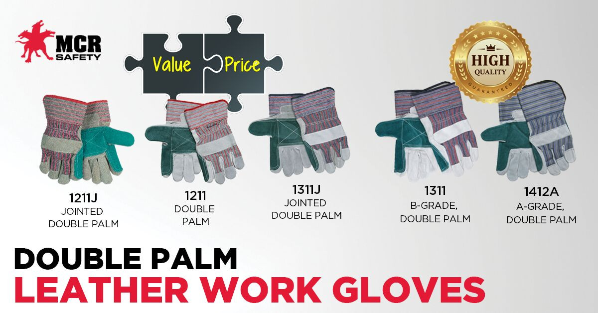 1211 - Leather Palm Work Gloves