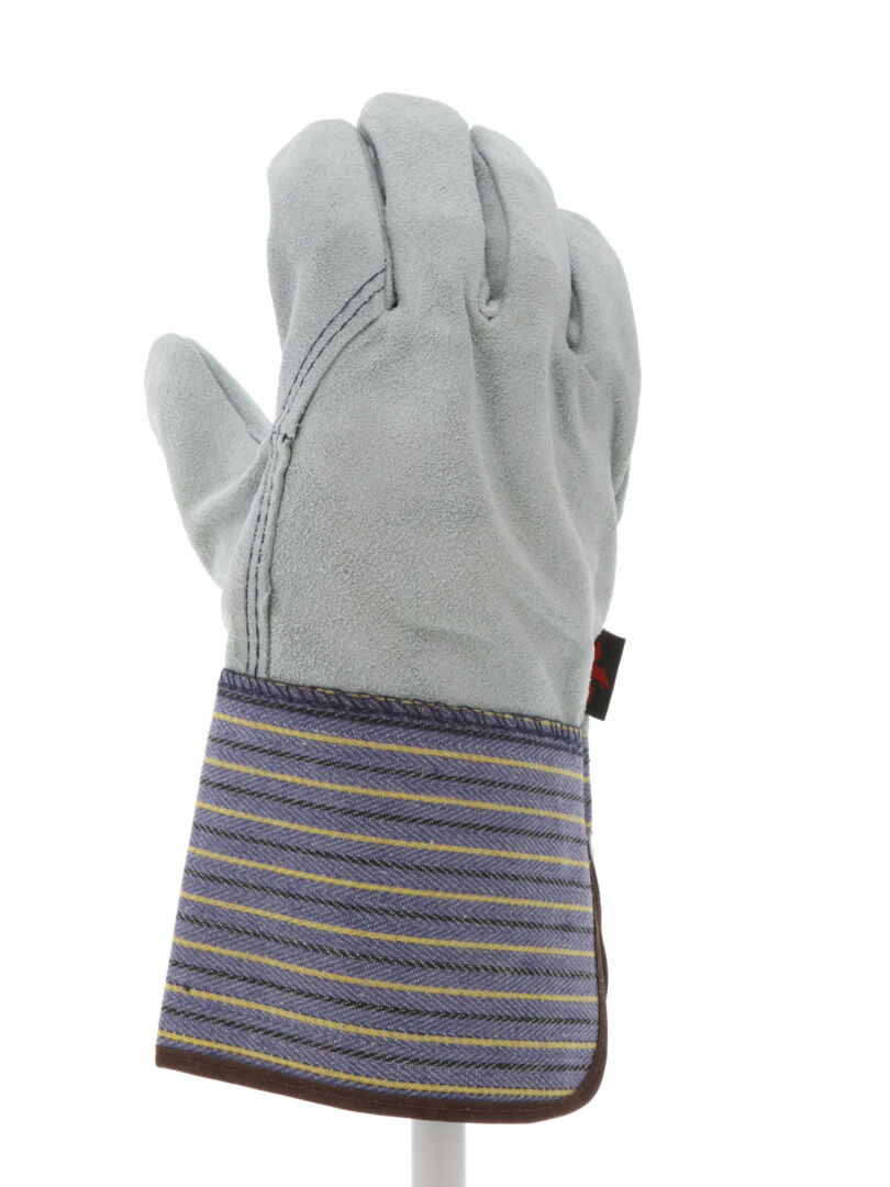 1418A - Split Leather Palm Work Gloves with Full Leather Back