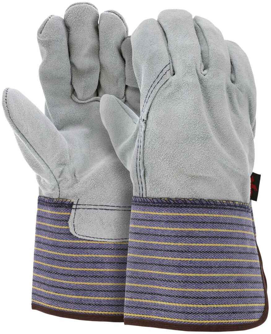 1418A - Split Leather Palm Work Gloves with Full Leather Back