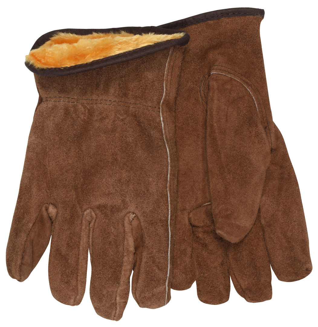 3170 - Pile Lined Insulated Leather Drivers Work Gloves