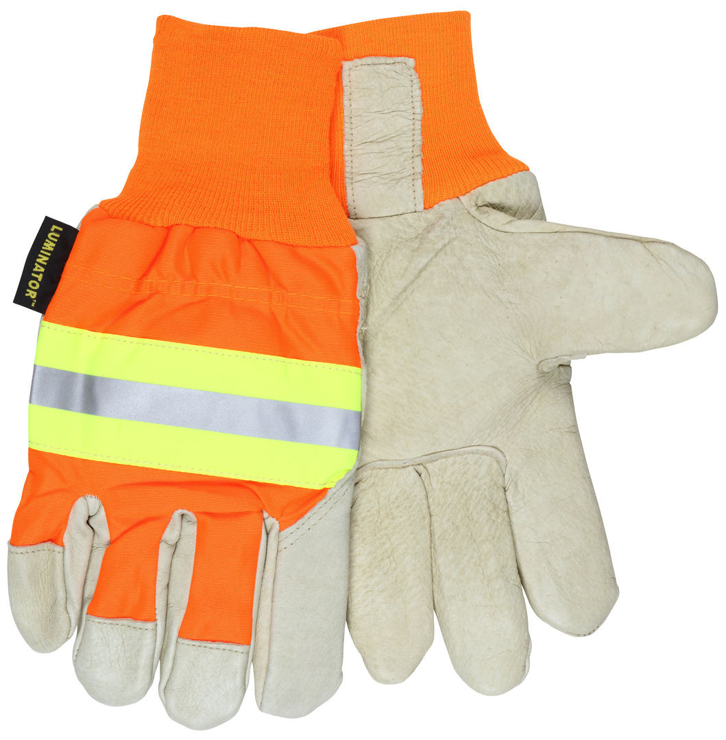 3440 - Hi-Visibility Leather Drivers Insulated Work Gloves