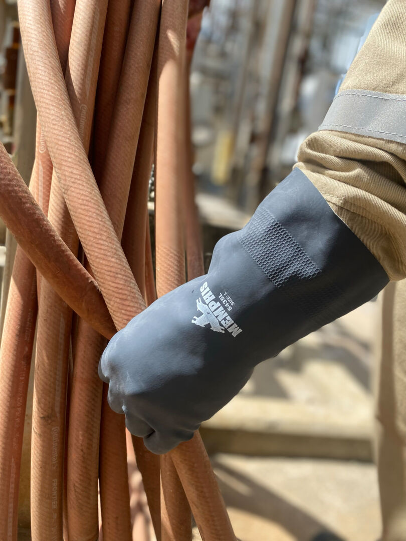 5435 - Flock Lined Black Neoprene Work Glove