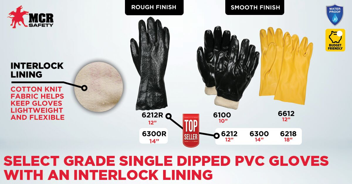 6212R - Black PVC Work Gloves