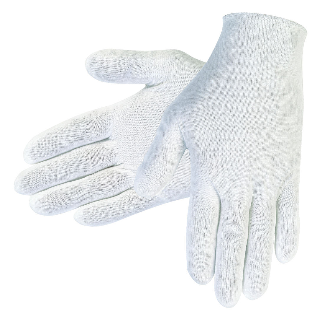 8610C - White Inspectors Lisle Cotton Gloves