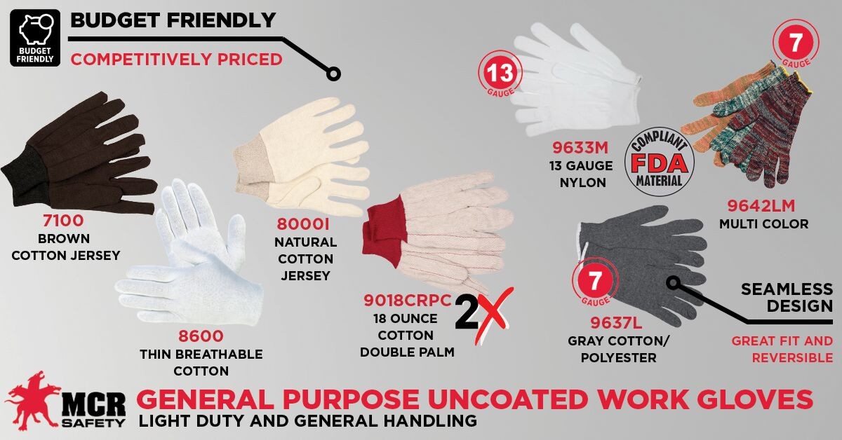 9633M - Nylon String Knit Work Gloves