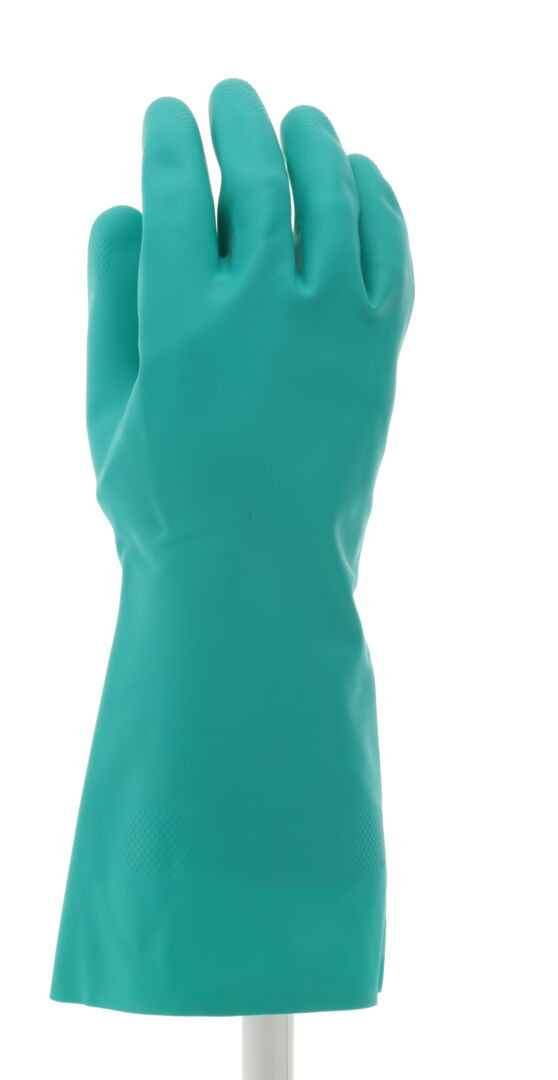 5319E - Flock Lined Green Nitrile Gloves