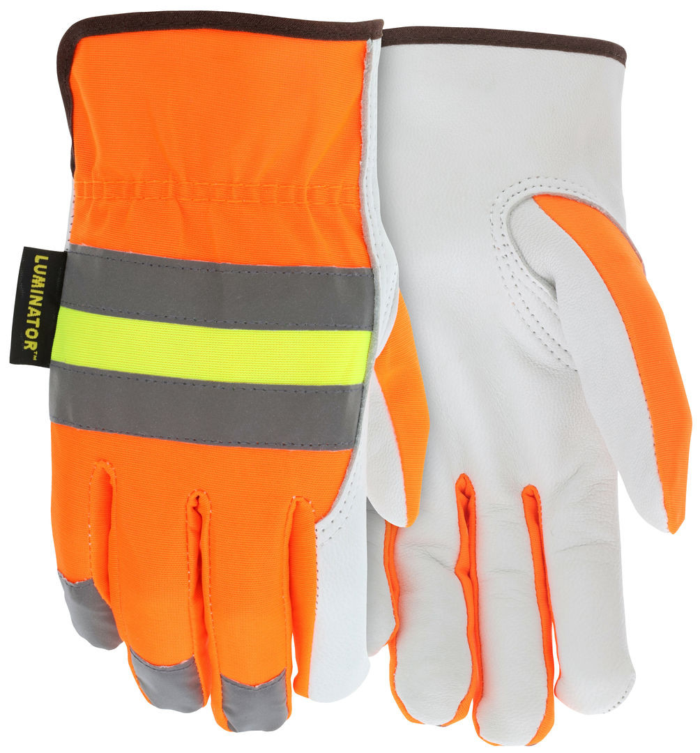 36111 - Goatskin Hi-Vis Leather Drivers Work Gloves