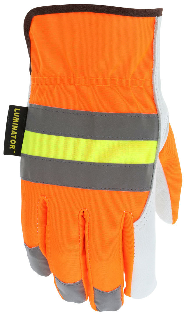 36111 - Goatskin Hi-Vis Leather Drivers Work Gloves