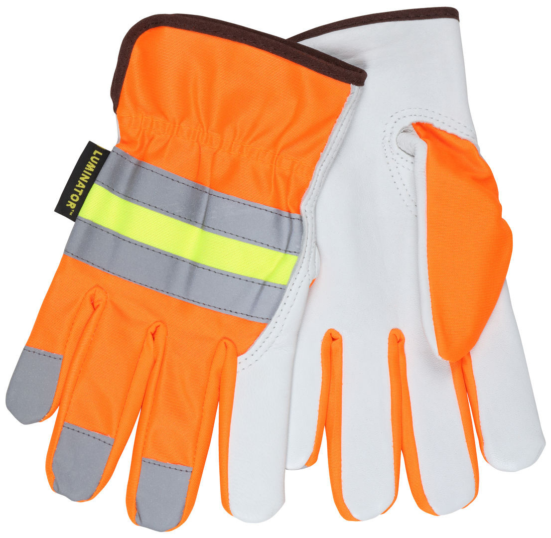 36111 - Goatskin Hi-Vis Leather Drivers Work Gloves