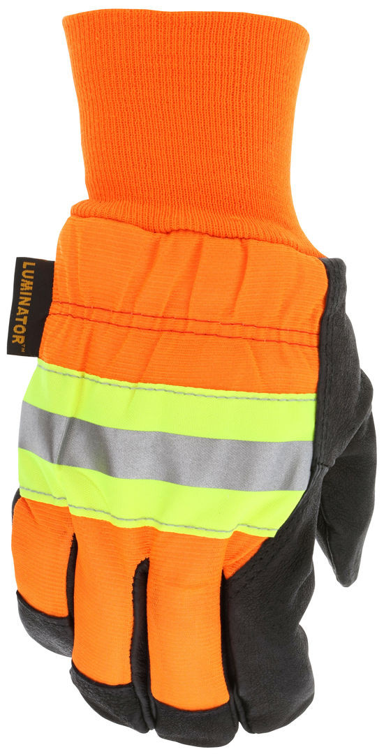 34411 - Hi-Visibility Leather Drivers Insulated Work Gloves