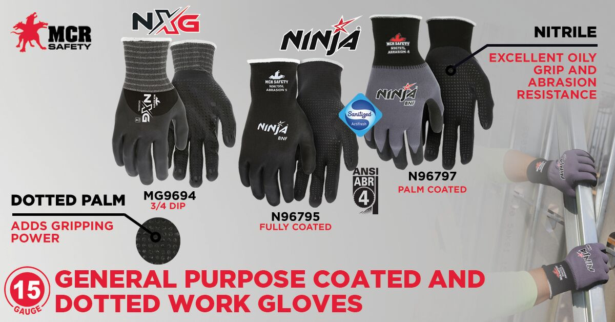 MG9694 - Bi-Polymer Nitrile Dotted Work Gloves