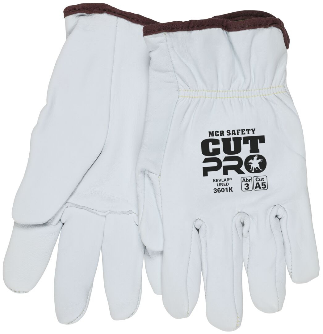 3601K - Goatskin Leather Drivers Work Gloves Kevlar and Synthetic