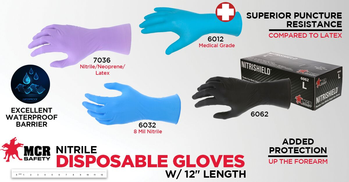 MCR Safety 6062 NitriShield™ Stealth™ 6062 Non-Sterile Disposable